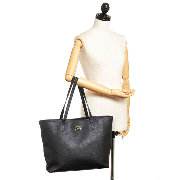マイケルコース トートバッグ ブラック レザー レディース Michael Kors 【中古】