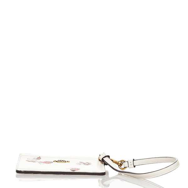 コーチ テントウムシ パスケース ホワイト レザー レディース COACH 【中古】