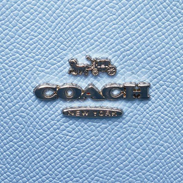 コーチ シグネチャー リバーシブル トートバッグ F36658 ライトブルー ベージュ PVC レディース COACH 【中古】