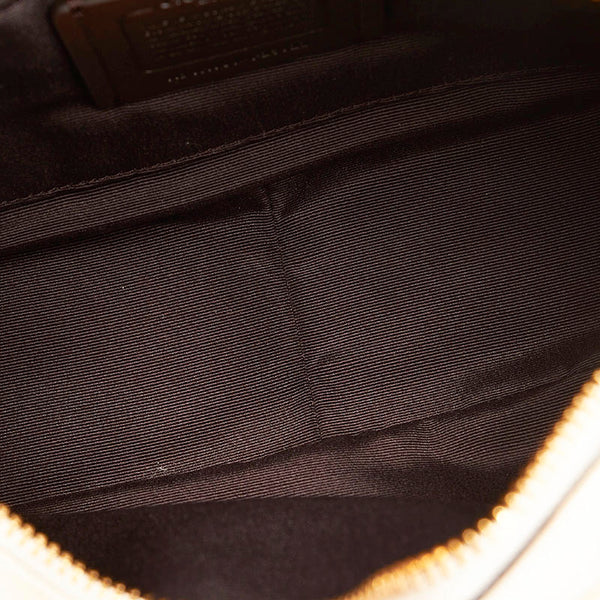 コーチ 斜め掛け チェーン ショルダーバッグ F25922 ホワイト レザー レディース COACH 【中古】