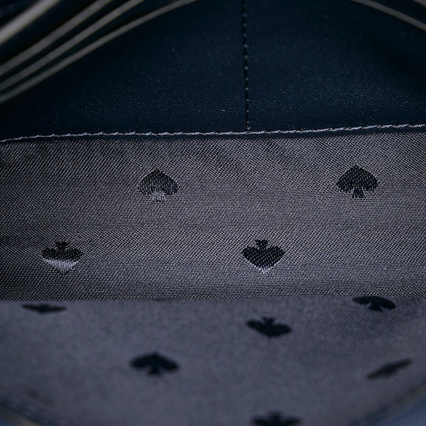 ケイトスペード チェーン ウォレット ショルダーバッグ ライトブルー ホワイト レザー レディース Kate Spade 【中古】