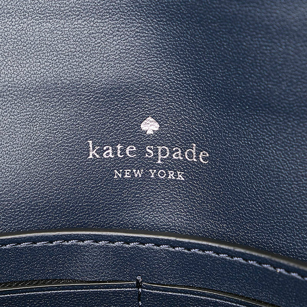ケイトスペード チェーン ウォレット ショルダーバッグ ライトブルー ホワイト レザー レディース Kate Spade 【中古】