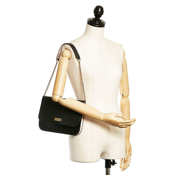 ケイトスペード チェーン ショルダーバッグ  WKRU5202 ブラック レザー レディース Kate Spade 【中古】