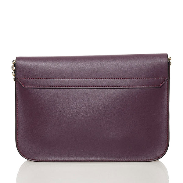 ケイトスペード チェーン ショルダーバッグ  パープル レザー レディース Kate Spade 【中古】