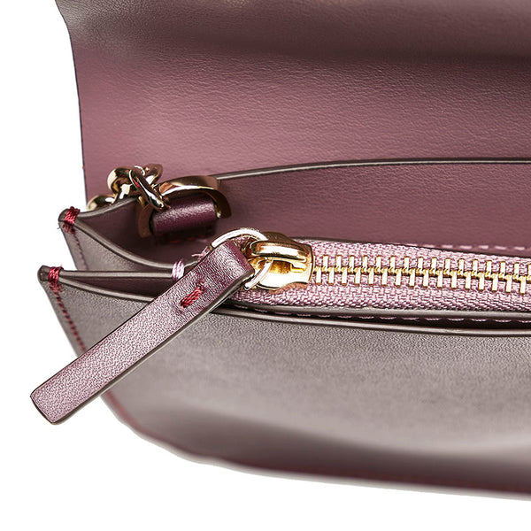 ケイトスペード チェーン ショルダーバッグ  パープル レザー レディース Kate Spade 【中古】