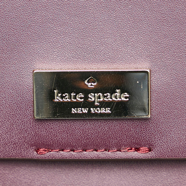 ケイトスペード チェーン ショルダーバッグ  パープル レザー レディース Kate Spade 【中古】