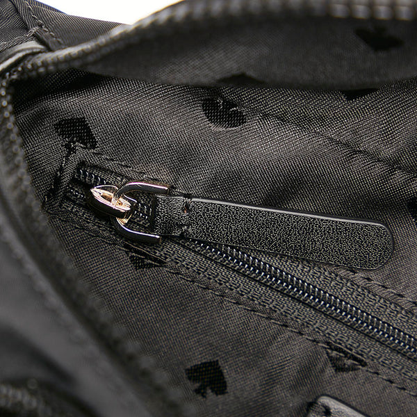 ケイトスペード ウエストバッグ ブラック ナイロン レザー レディース Kate Spade 【中古】