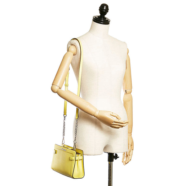マイケルコース チェーン ショルダーバッグ イエロー レザー レディース Michael Kors 【中古】