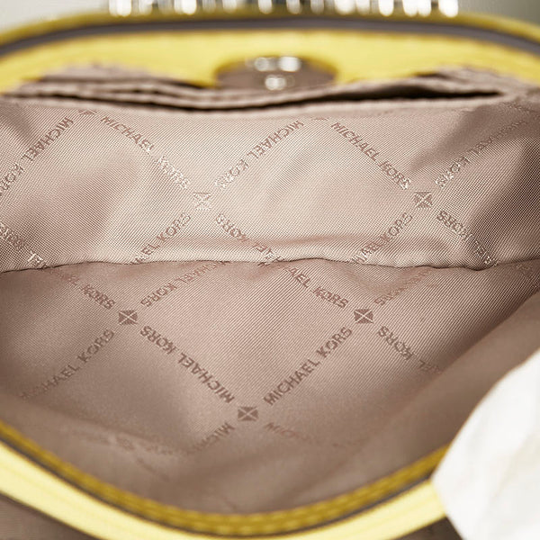 マイケルコース チェーン ショルダーバッグ イエロー レザー レディース Michael Kors 【中古】