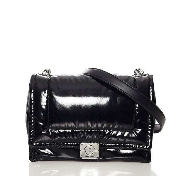 マイケルコース チェーン 斜め掛け ショルダーバッグ 35H1S8RL2M ブラック ナイロン レディース Michael Kors 【中古】