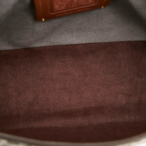 コーチ タビー シグネチャー ハンドバッグ ショルダーバッグ 2WAY ベージュ ブラウン キャンバス レザー レディース COACH 【中古】