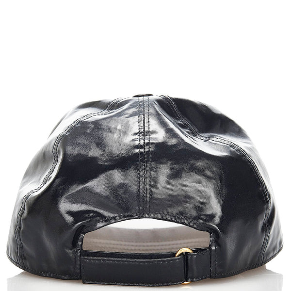 グッチ コーティング ベースボールキャップ ブラック コットン ポリウレタン メンズ GUCCI 【中古】