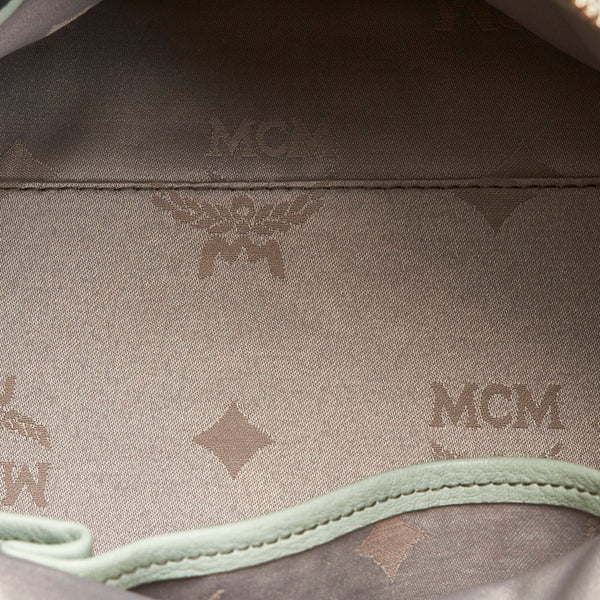 エム シー エム ハンドバッグ ライトグリーン レザー レディース MCM 【中古】