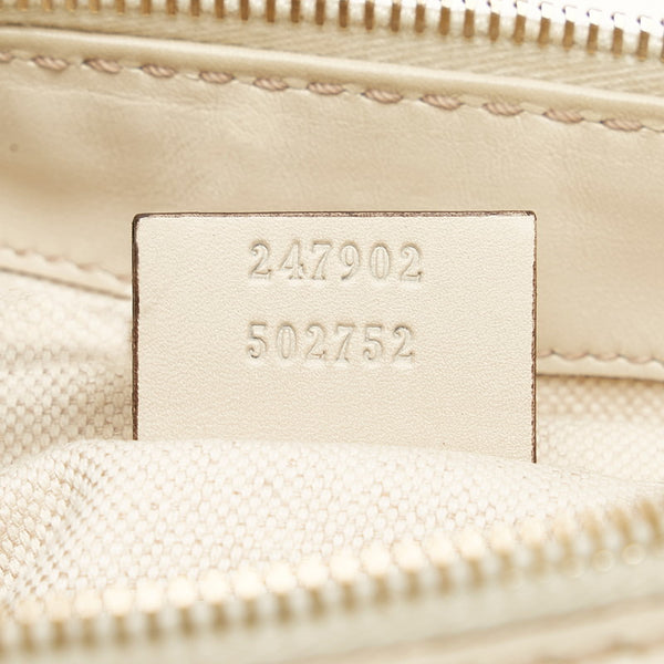 グッチ GGキャンバス スーキー ハンドバッグ ショルダーバッグ 2WAY 247902 ベージュ ホワイト キャンバス レザー レディース GUCCI 【中古】