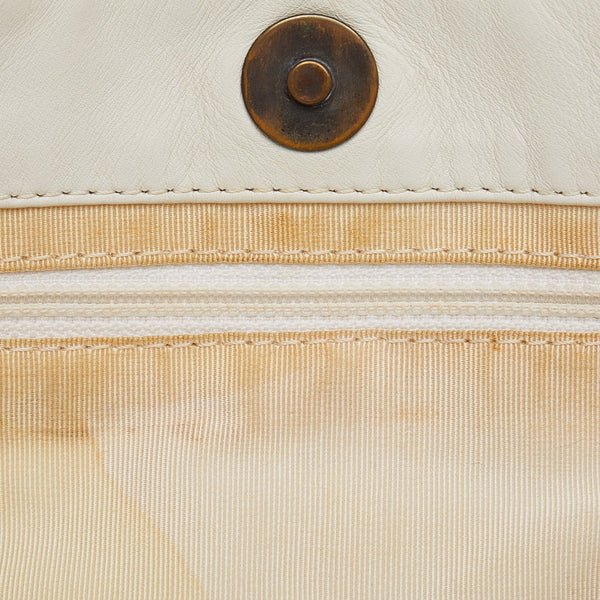 シャネル ココマーク ハンドバッグ トートバッグ ホワイト レザー レディース CHANEL 【中古】