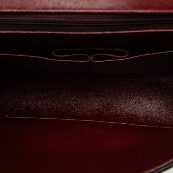 シャネル マトラッセ25 ココマーク ダブルフラップ チェーン ショルダーバッグ ブラック ラムスキン レディース CHANEL 【中古】