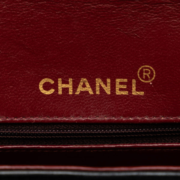 シャネル マトラッセ25 ココマーク ダブルフラップ チェーン ショルダーバッグ ブラック ラムスキン レディース CHANEL 【中古】