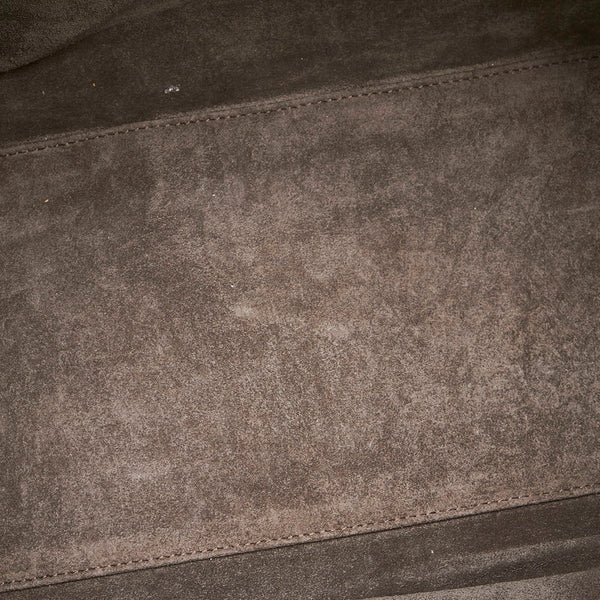 サンローラン クラシックダッフル ハンドバッグ ショルダーバッグ 2WAY 314704 グレー レザー レディース SAINT LAURENT 【中古】