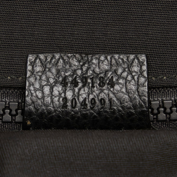 グッチ GGナイロン 斜め掛け ショルダーバッグ 449184 ブラック ナイロン レザー レディース GUCCI 【中古】