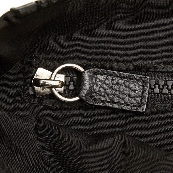 グッチ GGナイロン 斜め掛け ショルダーバッグ 449184 ブラック ナイロン レザー レディース GUCCI 【中古】