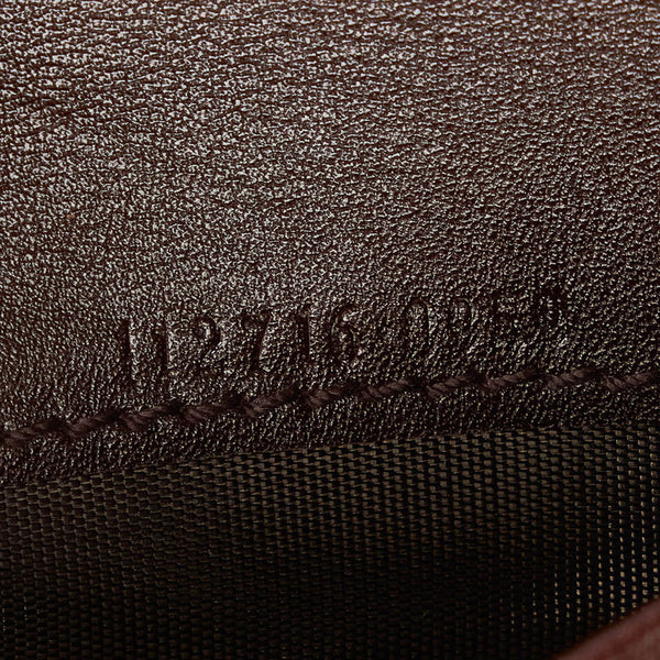 グッチ グッチシマ 二つ折り財布 112716 ブラウン レザー レディース GUCCI 【中古】