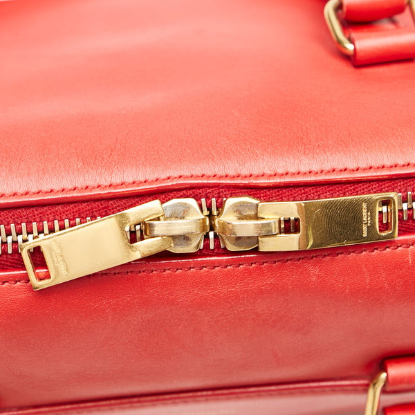 サンローラン ベイビーダッフル ハンドバッグ 斜め掛けショルダーバッグ 2WAY レッド レザー レディース SAINT LAURENT 【中古】