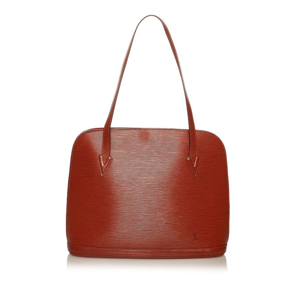 ルイ ヴィトン エピ リュサック トートバッグ M52283 オレンジ ブラウン レザー レディース LOUIS VUITTON 【中古】