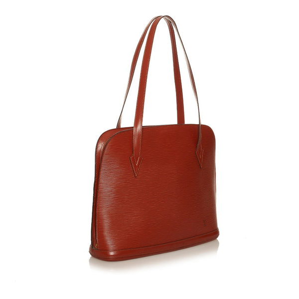 ルイ ヴィトン エピ リュサック トートバッグ M52283 オレンジ ブラウン レザー レディース LOUIS VUITTON 【中古】