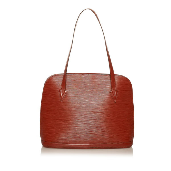 ルイ ヴィトン エピ リュサック トートバッグ M52283 オレンジ ブラウン レザー レディース LOUIS VUITTON 【中古】