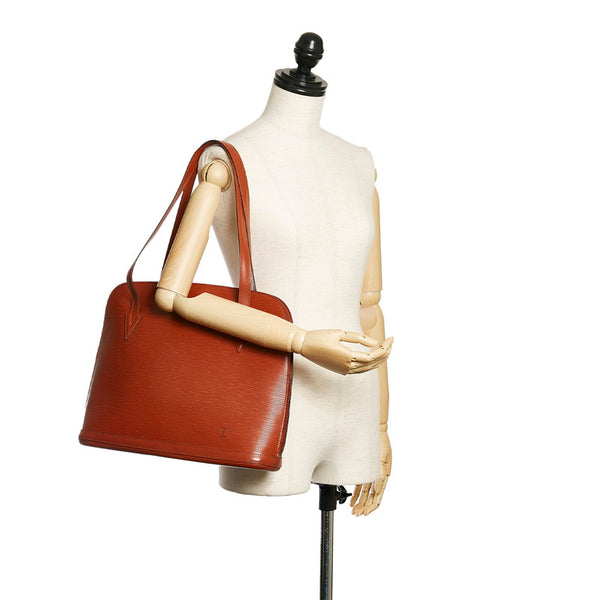 ルイ ヴィトン エピ リュサック トートバッグ M52283 オレンジ ブラウン レザー レディース LOUIS VUITTON 【中古】