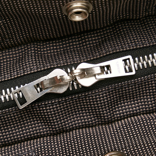エルメス エールライン PM ハンドバッグ トートバッグ グレー キャンバス レディース HERMES 【中古】