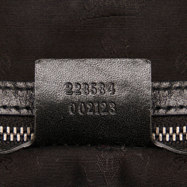 グッチ アイコンビット ワンショルダー 228584 ブラック エナメル レディース GUCCI 【中古】