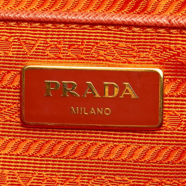 プラダ カナパ BN2302 ベージュ ストロー ハンドバッグ レディース PRADA 【中古】