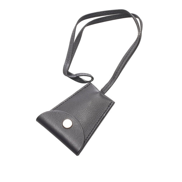ルイ ヴィトン クロシェット キーリング チャーム ブラック レザー レディース LOUIS VUITTON 【中古】