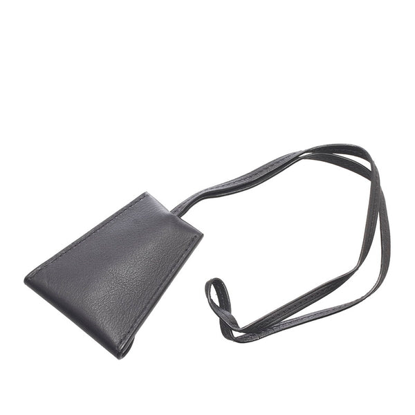 ルイ ヴィトン クロシェット キーリング チャーム ブラック レザー レディース LOUIS VUITTON 【中古】
