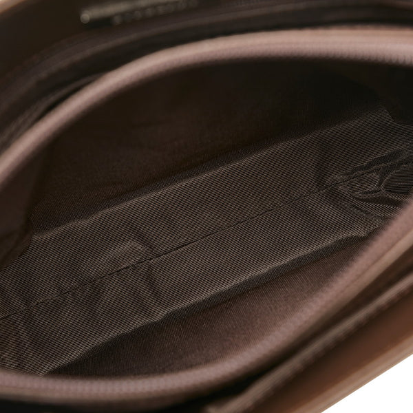 バーバリー ノバチェック ハンドバッグ ベージュ ブラウン キャンバス レザー レディース BURBERRY 【中古】