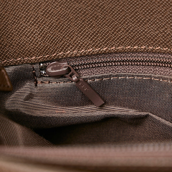 バーバリー ノバチェック ハンドバッグ ベージュ ブラウン キャンバス レザー レディース BURBERRY 【中古】