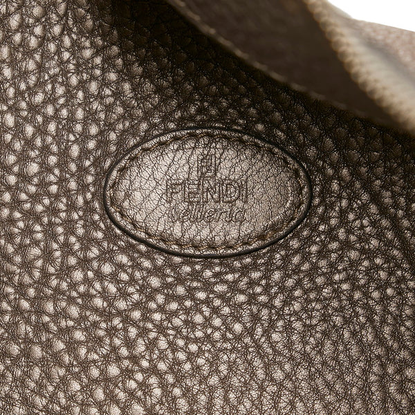 フェンディ セレリア ワンショルダーバッグ メタリック グレー レザー レディース FENDI 【中古】