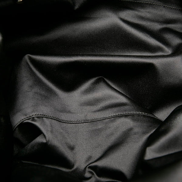 シャネル トリプルココマーク フリンジ ショルダーバッグ トートバッグ ブラック スウェード レディース CHANEL 【中古】