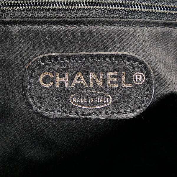 シャネル トリプルココマーク フリンジ ショルダーバッグ トートバッグ ブラック スウェード レディース CHANEL 【中古】