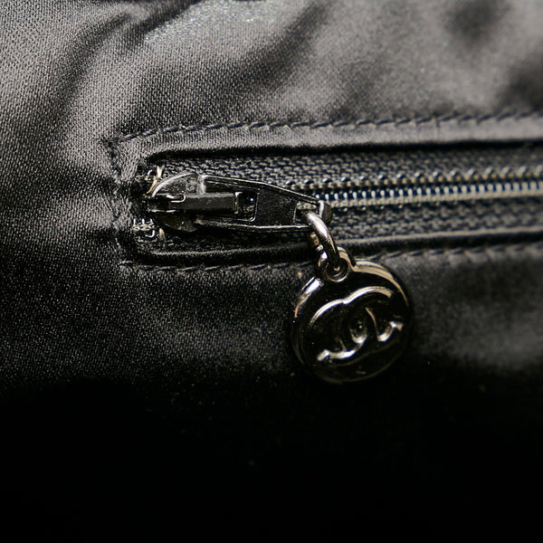 シャネル トリプルココマーク フリンジ ショルダーバッグ トートバッグ ブラック スウェード レディース CHANEL 【中古】