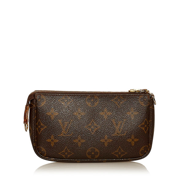 ルイ ヴィトン プチ バケット付属ポーチ ブラウン PVC レザー ポーチ レディース LOUIS VUITTON 【中古】