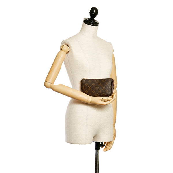 ルイ ヴィトン プチ バケット付属ポーチ ブラウン PVC レザー ポーチ レディース LOUIS VUITTON 【中古】