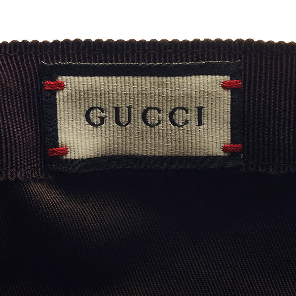グッチ GGキャンバス シェリーライン キャップ ベースボールキャップ 200035 ベージュ キャンバス レザー メンズ GUCCI 【中古】