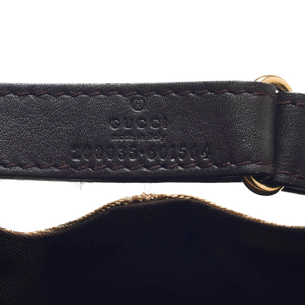 グッチ GGキャンバス シェリーライン キャップ ベースボールキャップ 200035 ベージュ キャンバス レザー メンズ GUCCI 【中古】