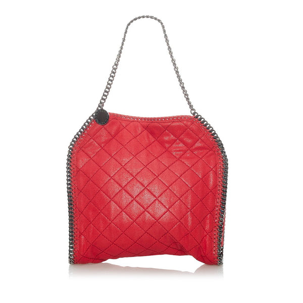 ステラマッカートニー ファラベラ キルティング ショルダーバッグ トートバッグ レッド ポリエステル レディース Stella McCartney 【中古】
