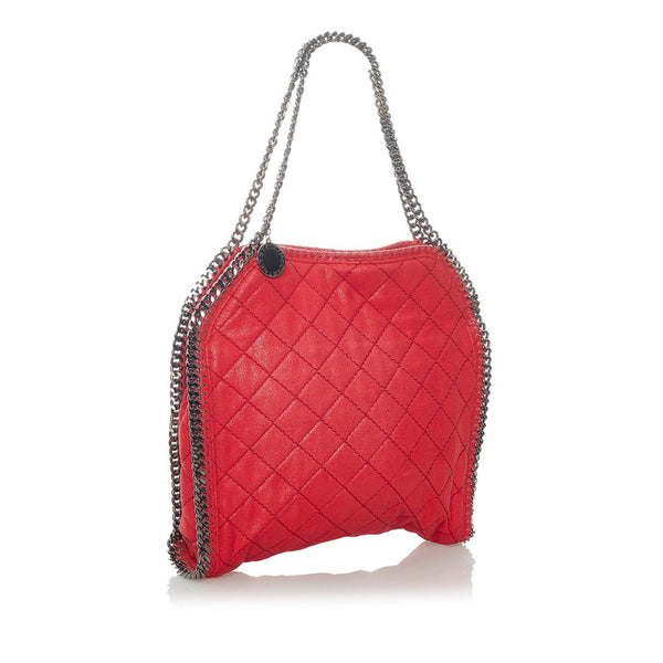 ステラマッカートニー ファラベラ キルティング ショルダーバッグ トートバッグ レッド ポリエステル レディース Stella McCartney 【中古】