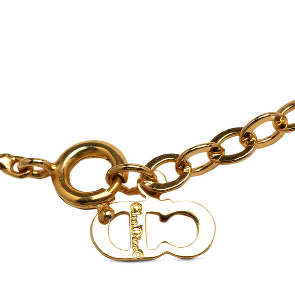 ディオール ロゴ モチーフ ネックレス ゴールド メッキ レディース Dior 【中古】