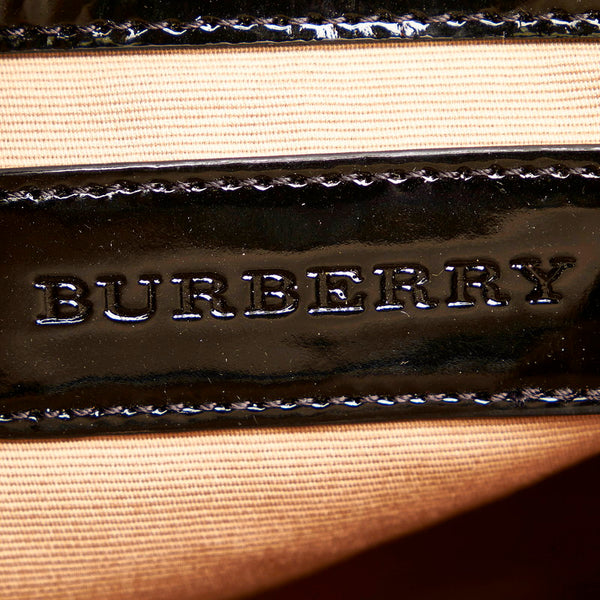 バーバリー ノバチェック ベージュ キャンバス レザー 斜め掛け ショルダーバッグ レディース BURBERRY 【中古】