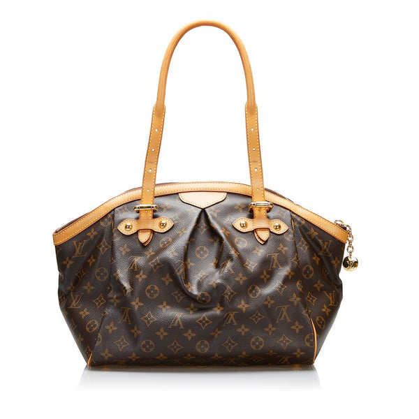 ルイ ヴィトン モノグラム ティヴォリGM ハンドバッグ M40144 ブラウン PVC レザー レディース LOUIS VUITTON 【中古】
